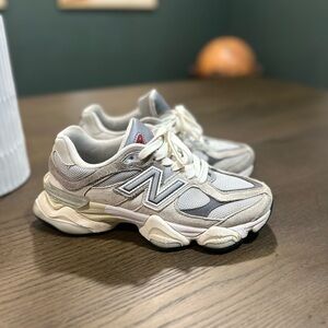 New Balance 9060 Cream and Gray Athletic Shoes